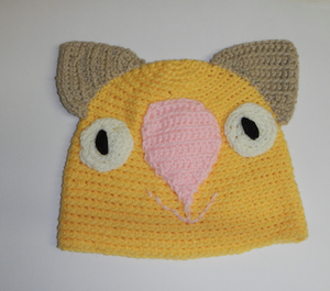 C 1-2. Wombat Beanie, hat  100% Wool Child: 1 - 2   yrs  Yellow sage