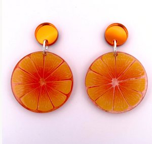 Chameleon  Orange Earrings by Wintersheart