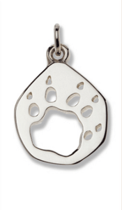 Tasmanian Devil Silver Footprint Pendant â€“ Bushprints