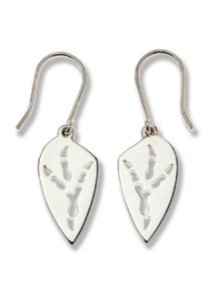 Wedge-tailed Eagle Silver Footprint Earrings â€“ Bushprints