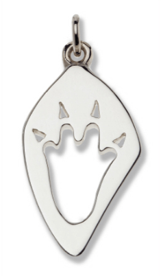 Crocodile Silver Footprint Pendant â€“ Bushprints