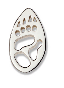 Wombat Silver Footprint Pin â€“ Bushprints