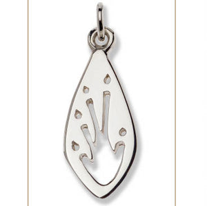 Frill-necked Lizard Silver Footprint Pendant â€“ Bushprints