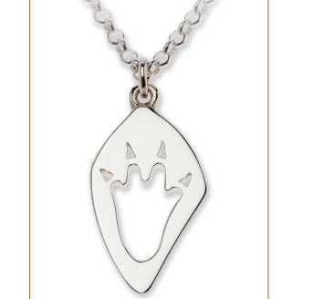 Crocodile Silver Footprint Necklace â€“ Bushprints