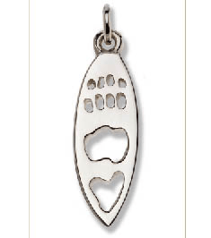 Numbat Silver Footprint Pendant â€“ Bushprints