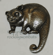 Load image into Gallery viewer, Possum Brooch Pewter Antiqu Copper Plated