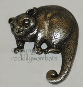 Possum Brooch Pewter Antiqu Copper Plated