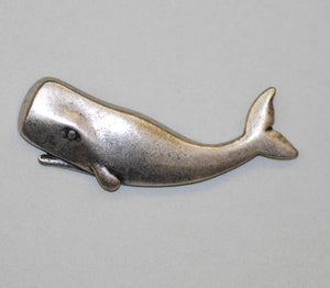Sperm Whale Pewter Brooch Silver Plated â€“ Peek-a-Boo