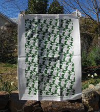 Load image into Gallery viewer, Koala Print Green Printed Linen Tea Towel