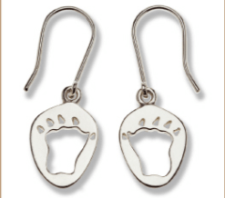 Platypus Silver Footprint Earrings - Bushprint