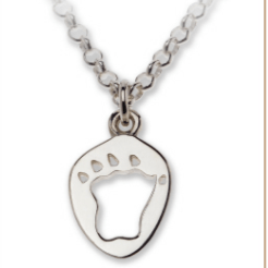Platypus Silver footprint Necklace - Bushprints