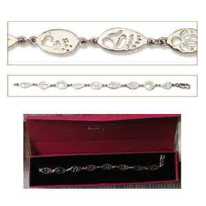 Bracelet Sterling Silver 8 Footprints - Bushprints