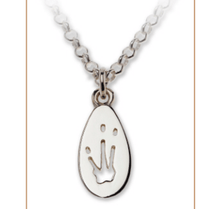 Load image into Gallery viewer, Bilby Silver Footprint Necklace- Bushprints
