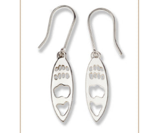 Numbat Silver footprint Earrings - Bushprint
