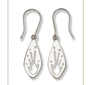 Frillneck Lizard Silver footprint Earrings - Bushprints