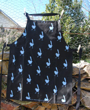 Load image into Gallery viewer, Blue Wren on Black Apron