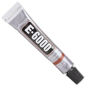 Brooch  Glue E-6000 glue clear.  .18oz tubes