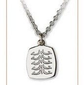 Green Sea Turtle sterling Sliver Footprint Necklace - Bushprints