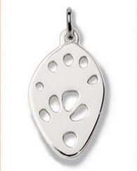 Spotted Tail Quoll  Silver Footprint   Pendant,  Bushprints Jewllery