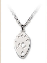 Spotted Tail Quoll  Silver Footprint  Bushprints Necklace