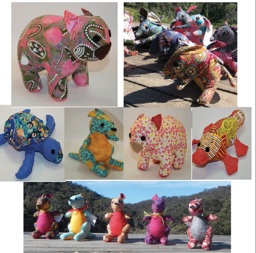 Please see our huge collection of wombats, wallabys, and other aust made toys.